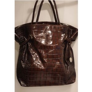 Furla Crocodile Embossed Leather Purse